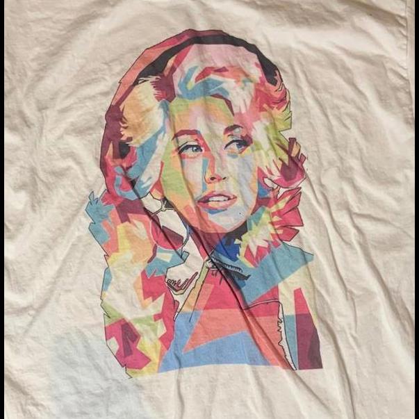 Dolly Parton Preowned White Xxl Shirt